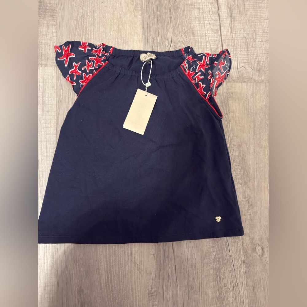 Armani Junior Navy Dress with Red Accents
